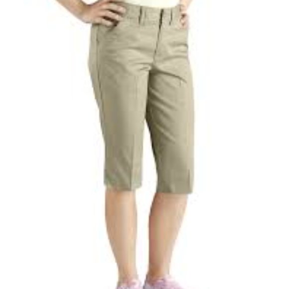 Dickies KR750 Girls Capris-Khaki - Picture 1 of 1